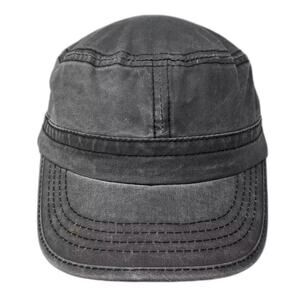 VOBOOM Army Cap Gray OS Adjustable Washed Cotton Slideback Cadet Military hat